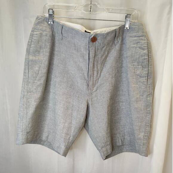 J. Crew Outlet Mens Linen Blend Gray Chino Style Shorts, 36 - Picture 1 of 8